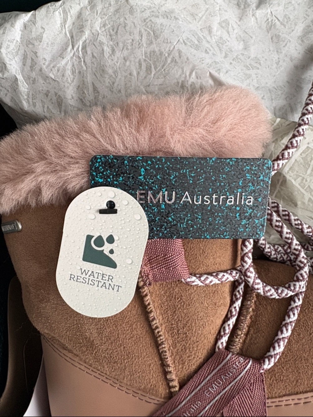 Suede Sheepeskin EMU Australia Anthropologie NWT Blurred Micro  Camel Boot8 (38) - Picture 10 of 16
